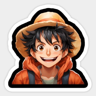 Reimagined Monkey D. Luffy from One Piece Sticker